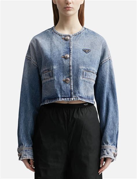 women's prada jacket|Prada denim jacket women.